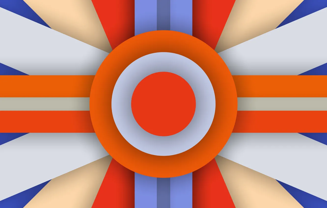 Photo wallpaper Orange, Android, Blue, Design, 5.0, Line, Colors, Lollipop