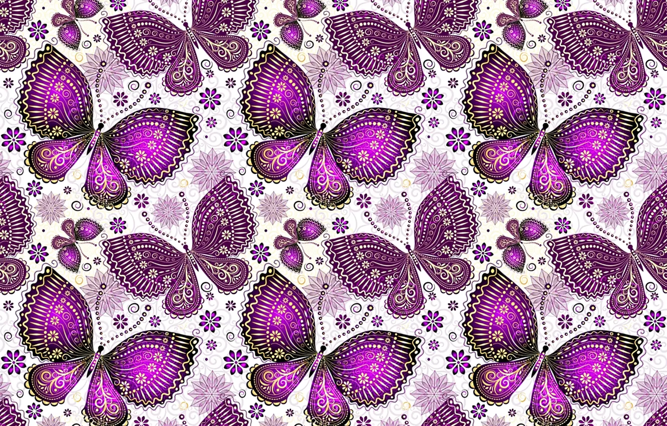 Photo wallpaper butterfly, pattern, wings