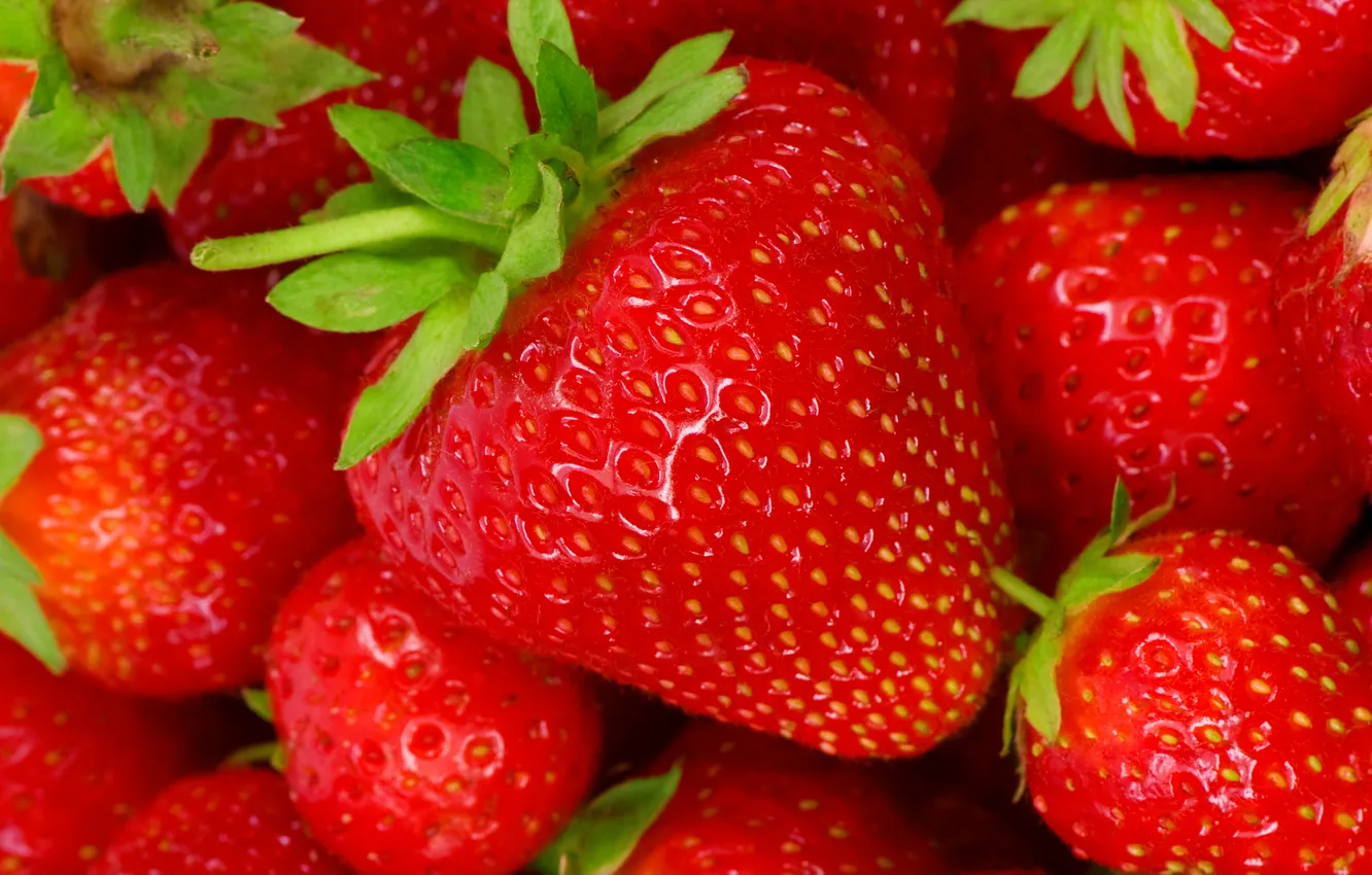 Photo wallpaper berries, background, strawberry, strawberry, fresh berries