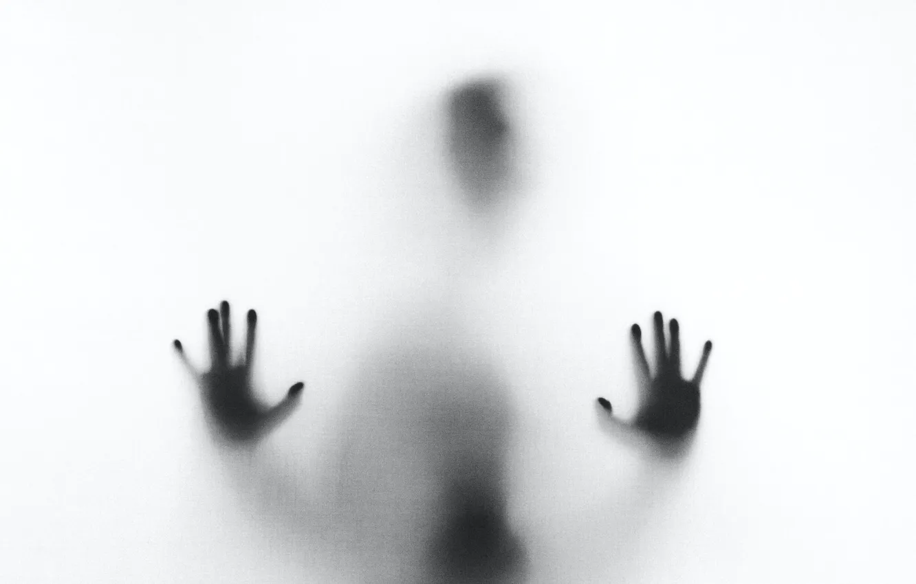 Photo wallpaper people, silhouette, haze