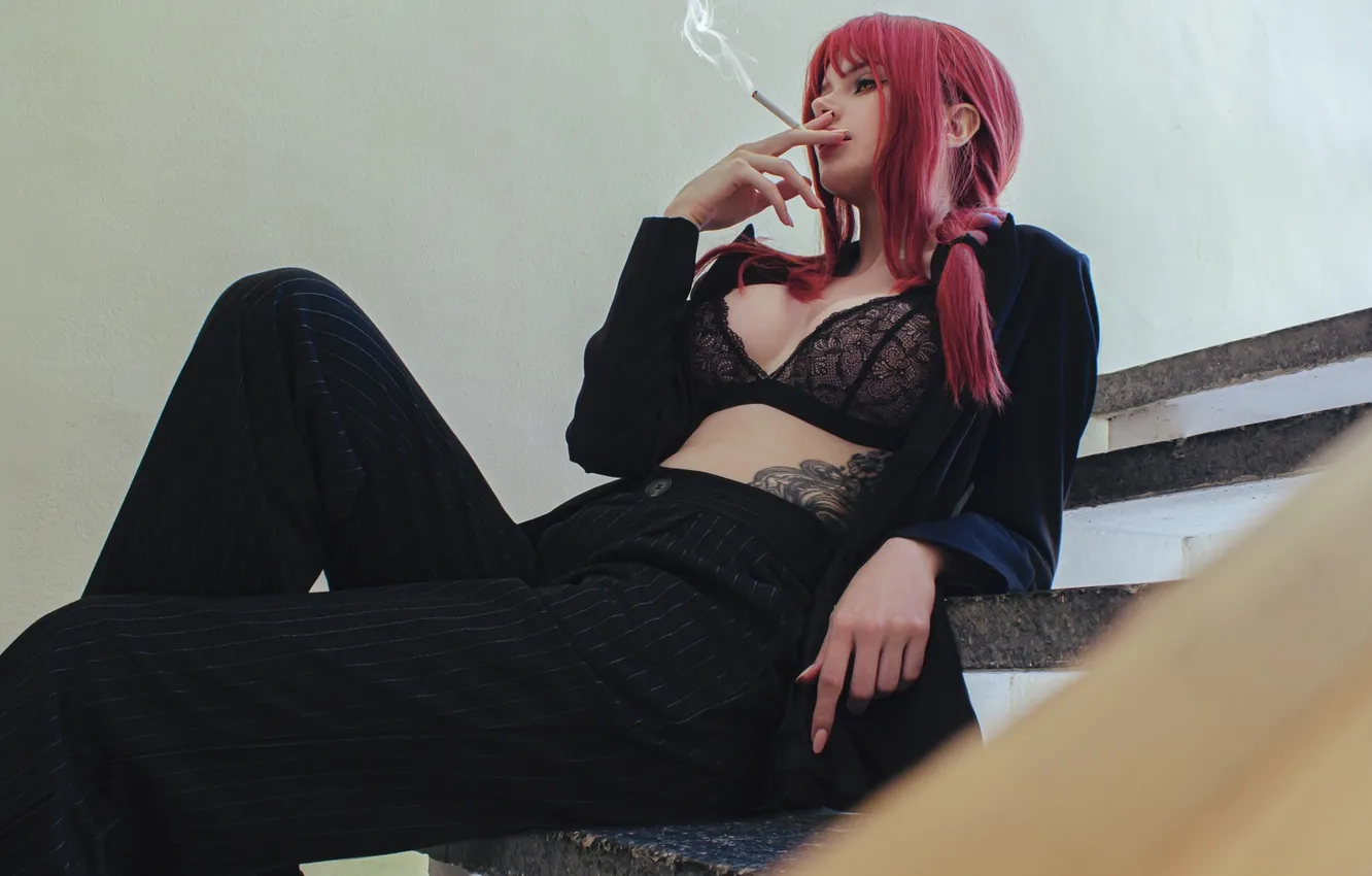 Photo wallpaper widescreen, smoke, girls, people, interior