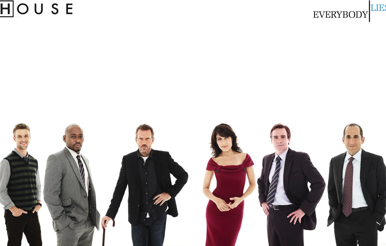 Photo wallpaper House M.D., Dr. House, Lisa Cuddy, Forman, Gregory House, team house, Taub, Chase