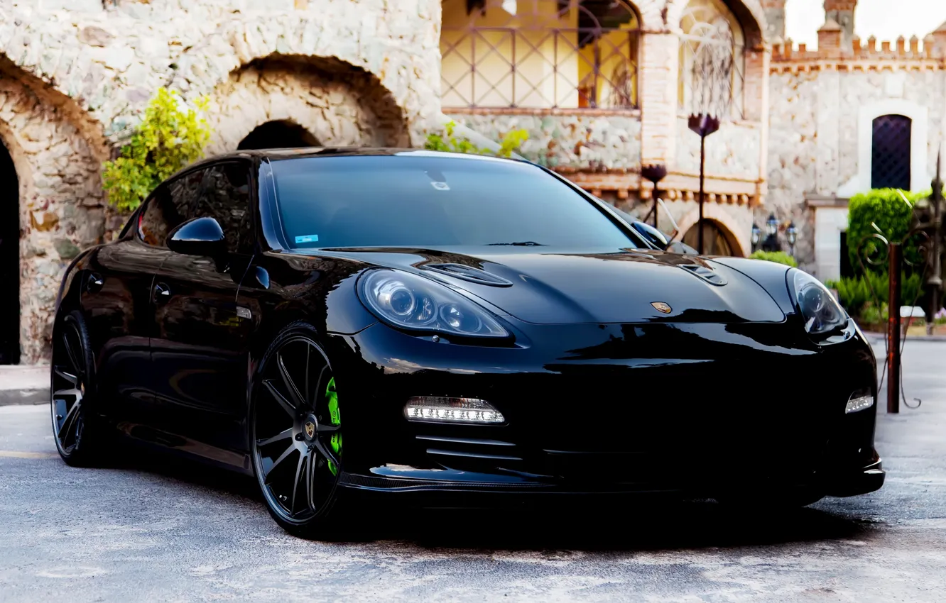 Photo wallpaper Porsche, Panamera, Black