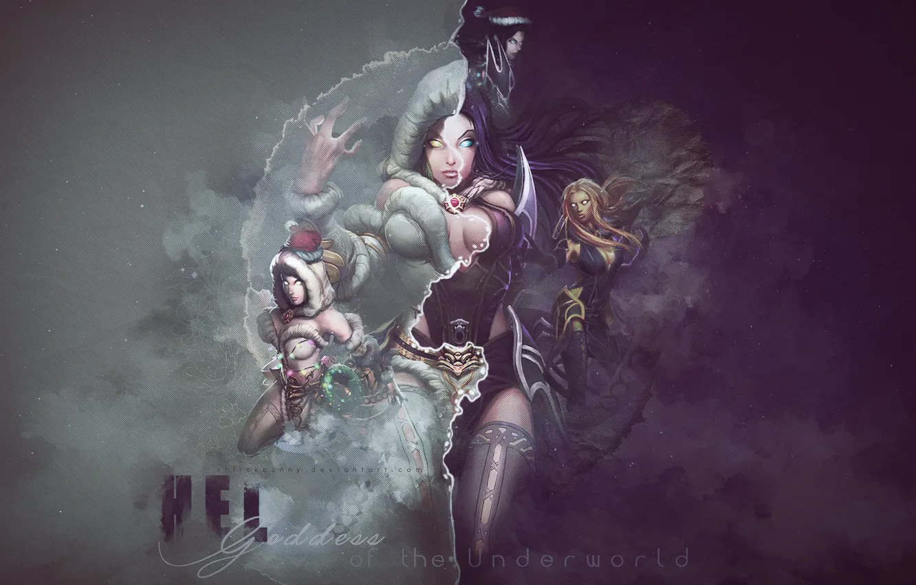 Photo wallpaper goddess, hel, Smythe, Smite, Norse, Hel