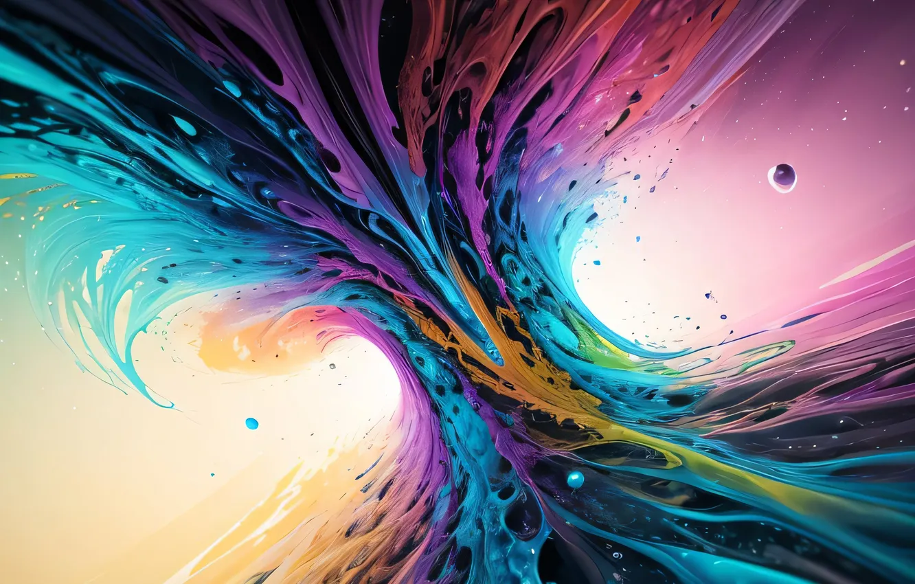 Photo wallpaper squirt, abstraction, paint, divorce, abstract background, AI art, neural network