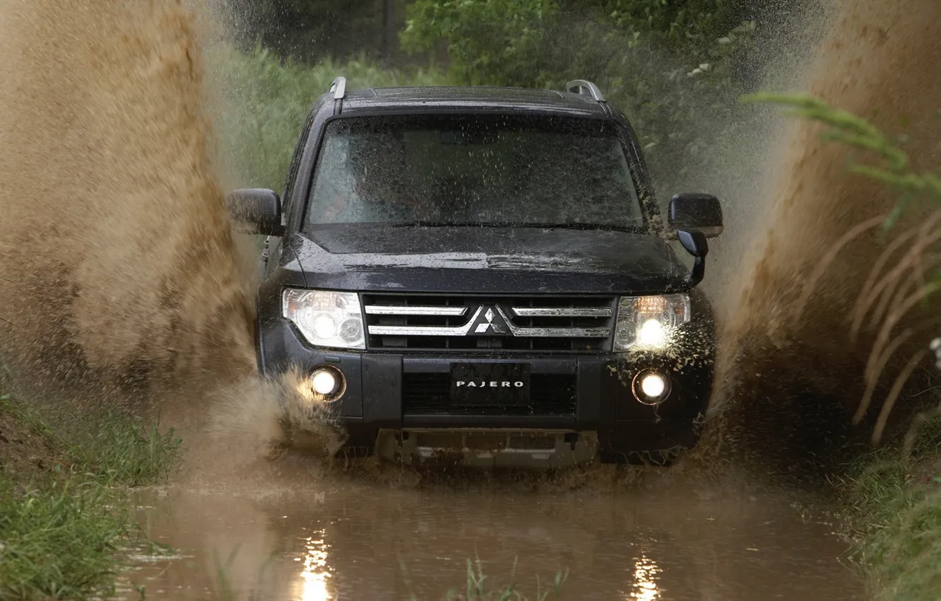 Photo wallpaper squirt, mitsubishi, pajero