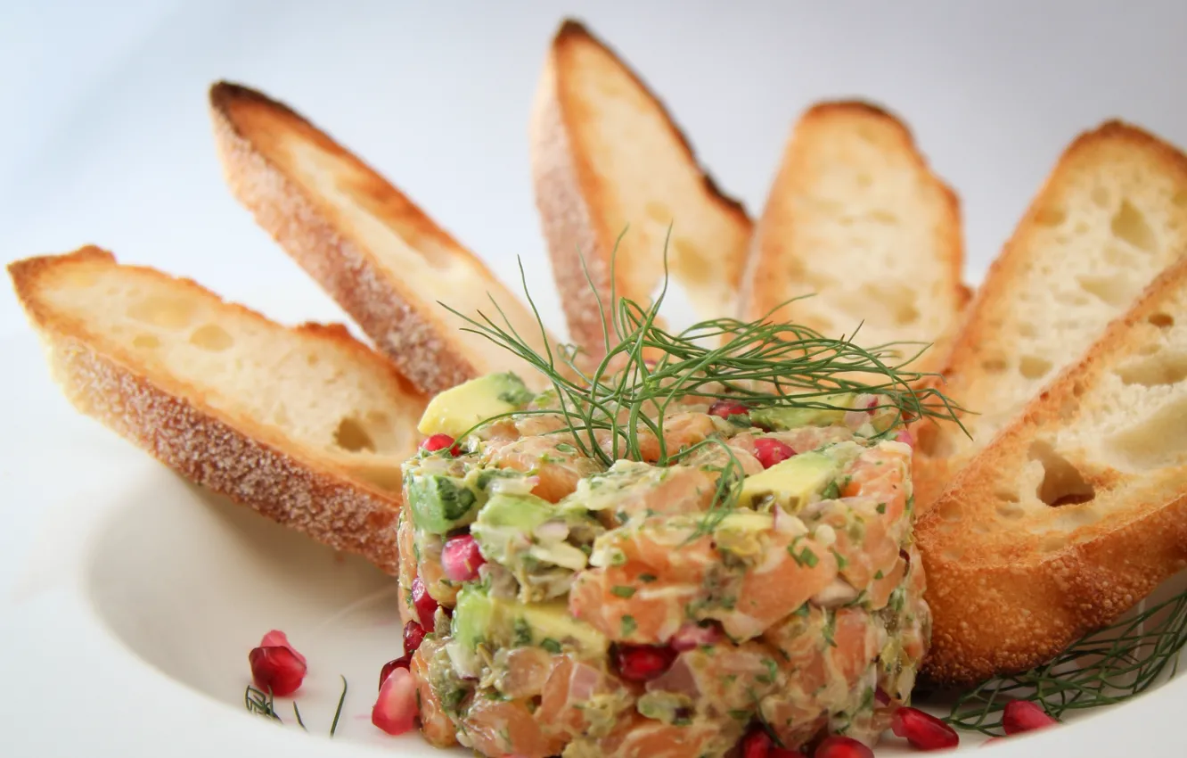 Photo wallpaper vegetables, salad, croutons