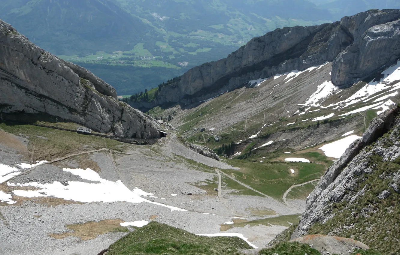 Photo wallpaper Alps, Mount Pilatus, Switserland