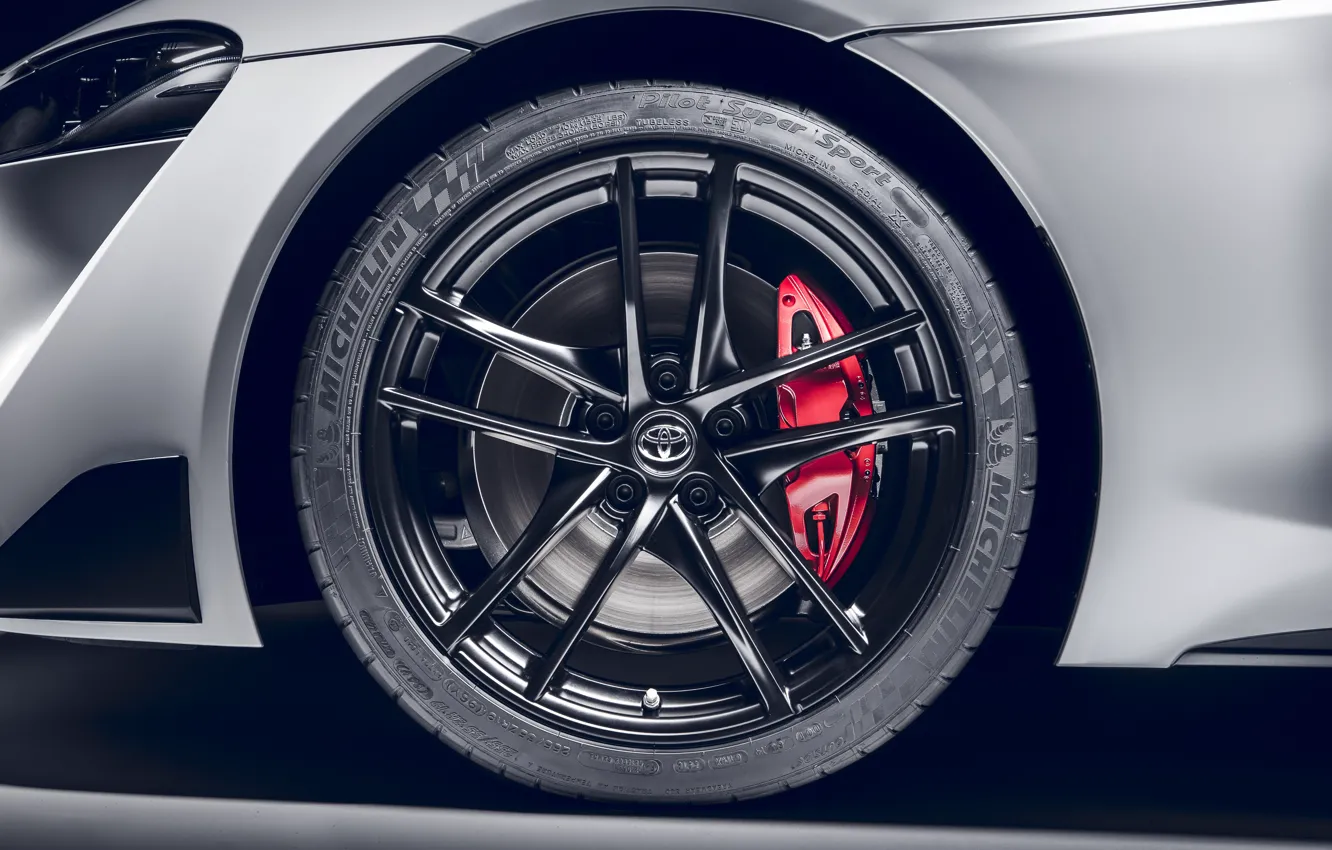 Photo wallpaper wheel, Toyota, Supra, 2020, GR Above, A90, 2.0L