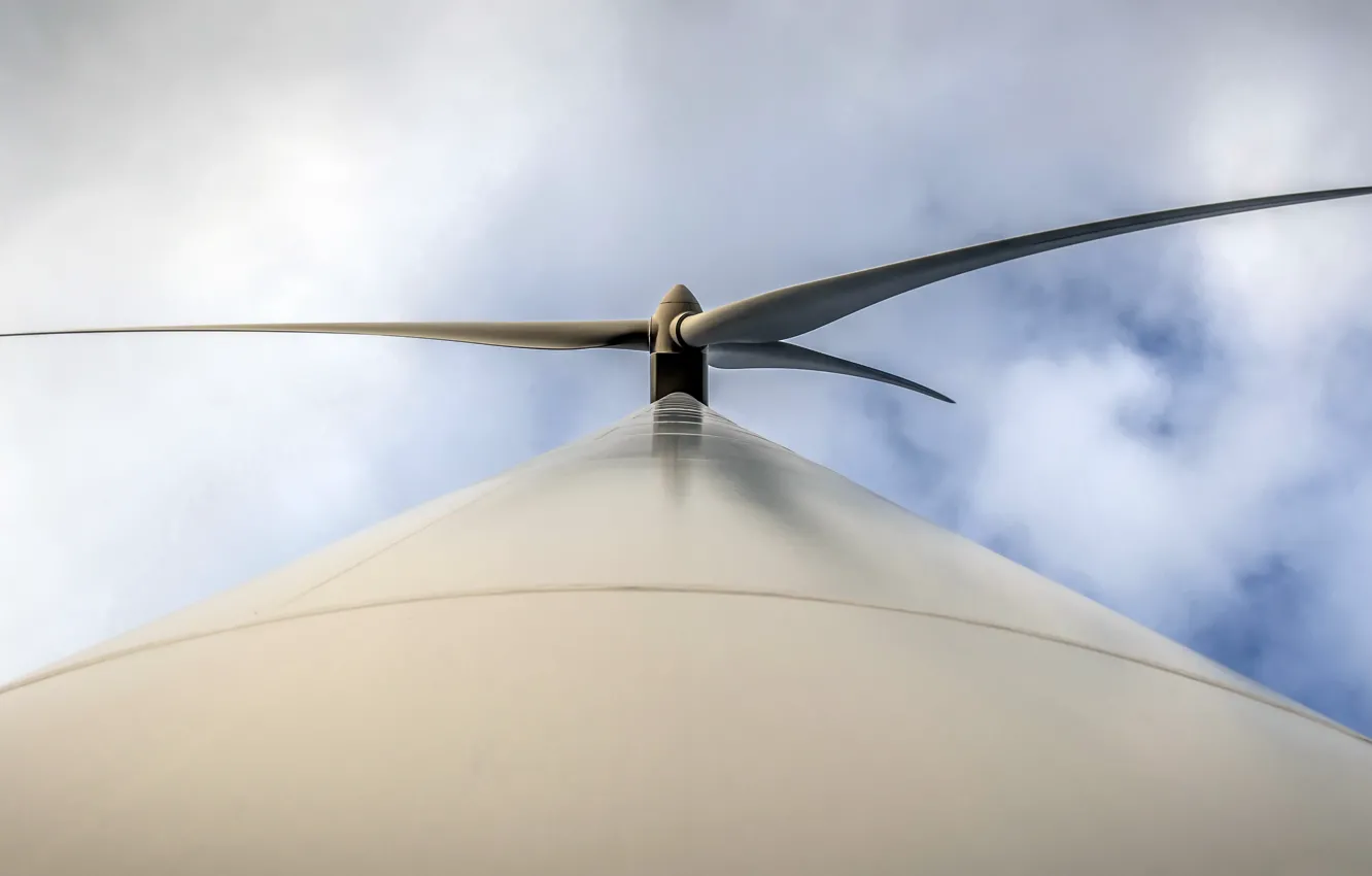 Photo wallpaper the sky, background, windmills