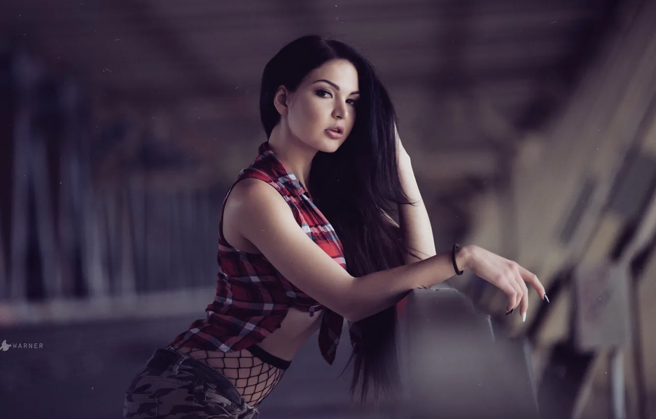 Photo wallpaper look, pose, hands, long hair, Oksana Bast, Yura Warner