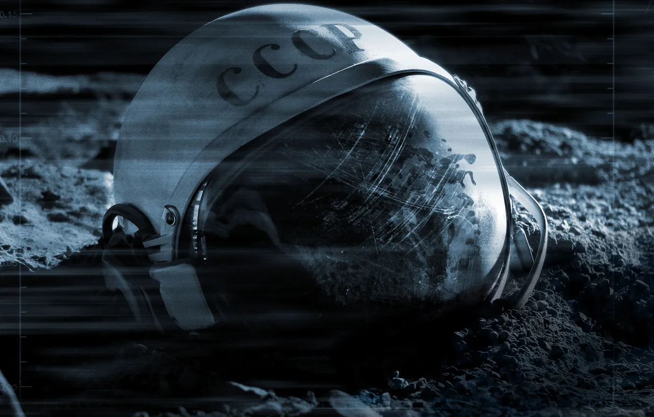 Photo wallpaper Moon, CCCP, Apollo 18, Movie, Astronaut Helmet, SSSR