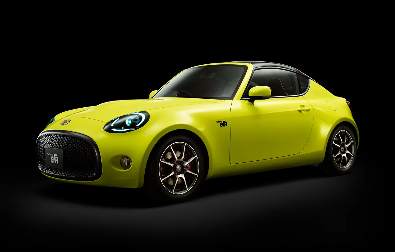 Photo wallpaper Concept, the concept, Toyota, black background, Toyota, 2015, S-FR