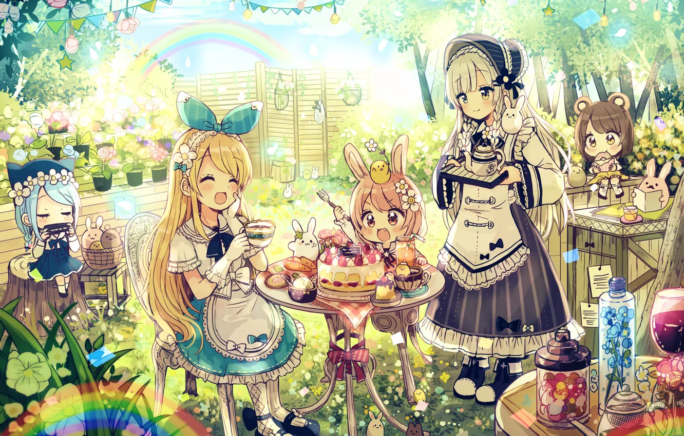 Photo wallpaper children, girl, nature