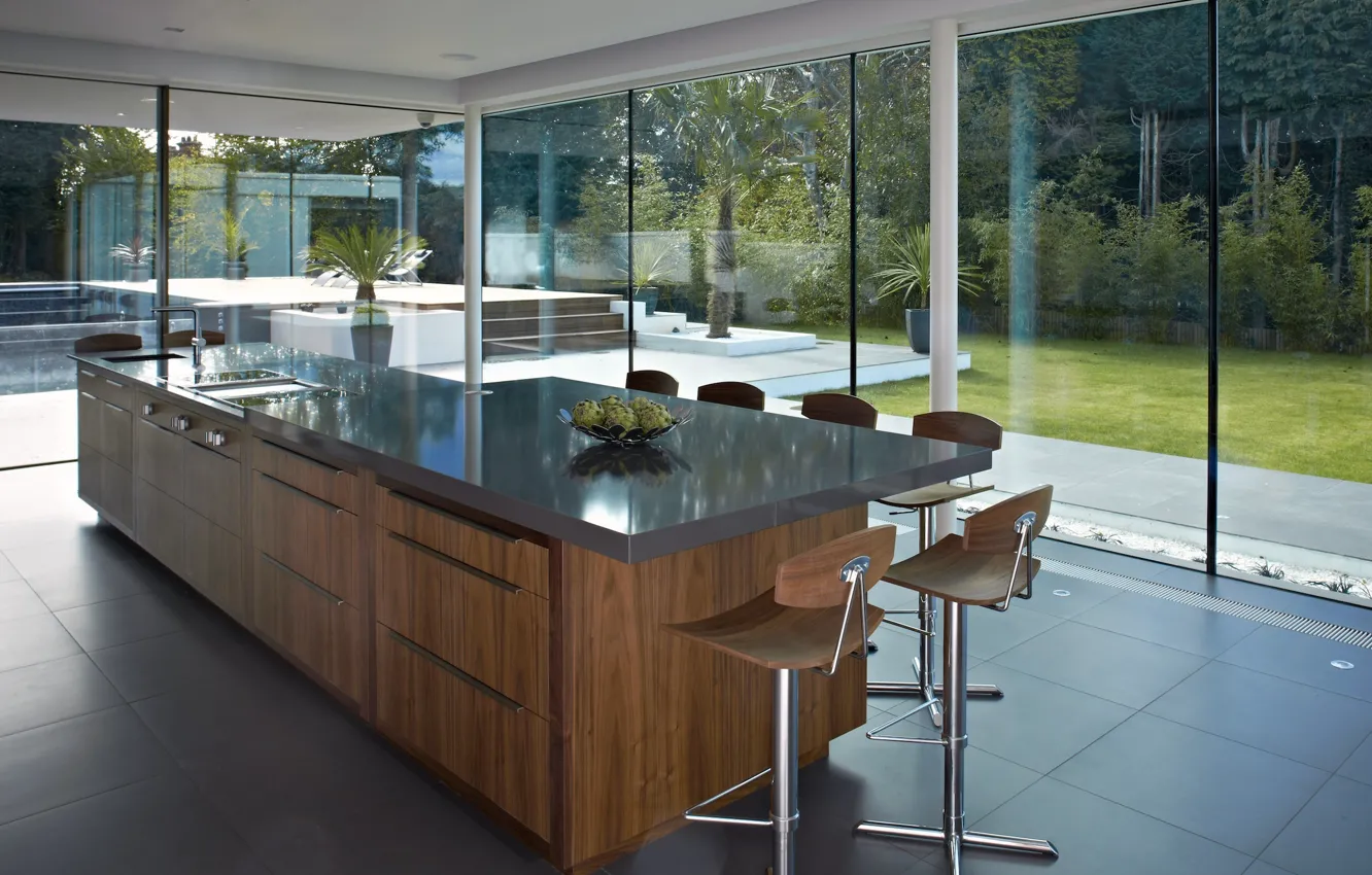 Photo wallpaper glass, design, house, style, Villa, interior, living space/