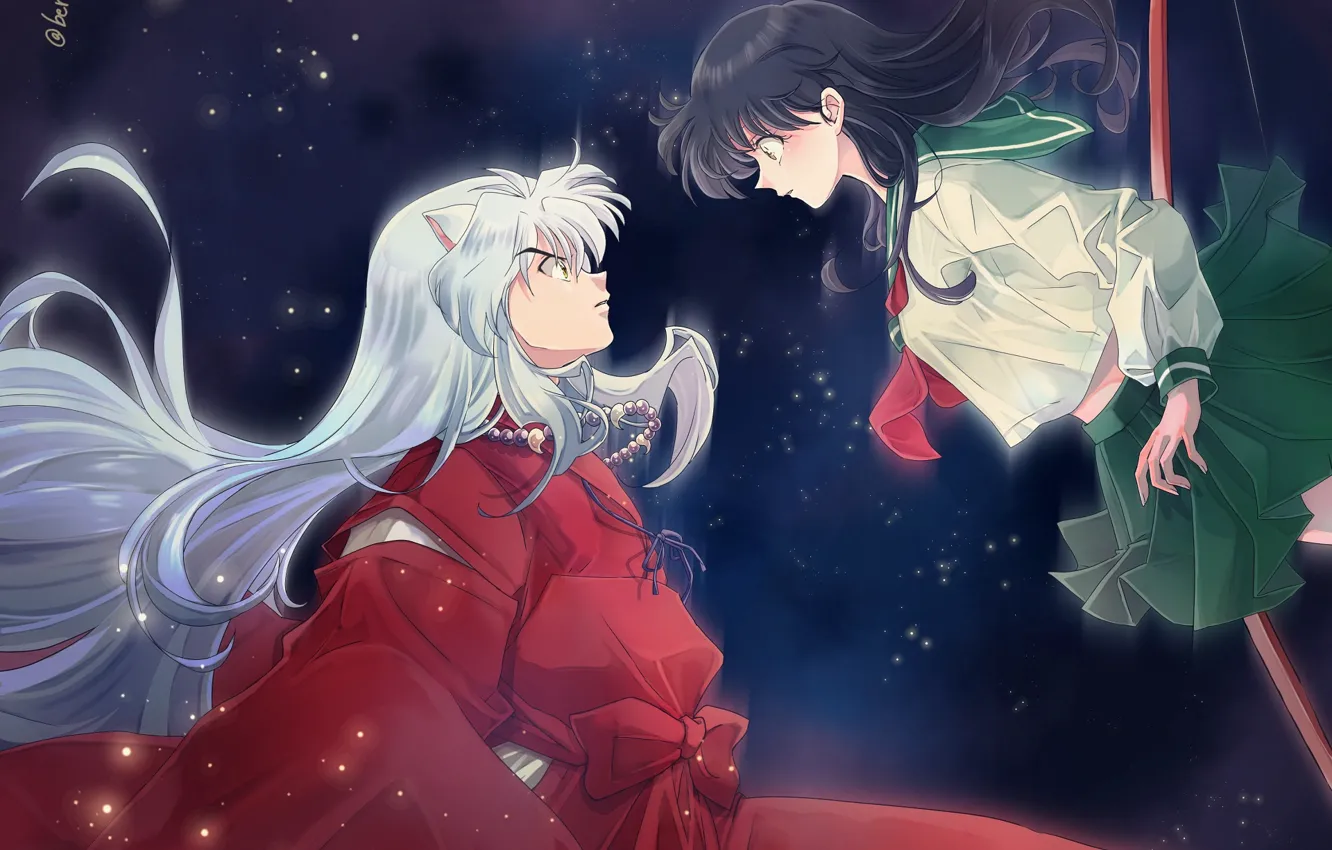 Photo wallpaper love, Inuyasha, Inuyasha, Kagome