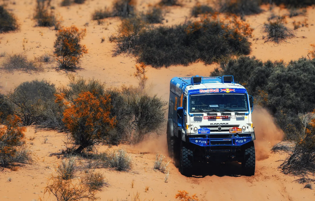 Photo wallpaper sand, race, sport, Truck, Master, Russia, 500, Kamaz