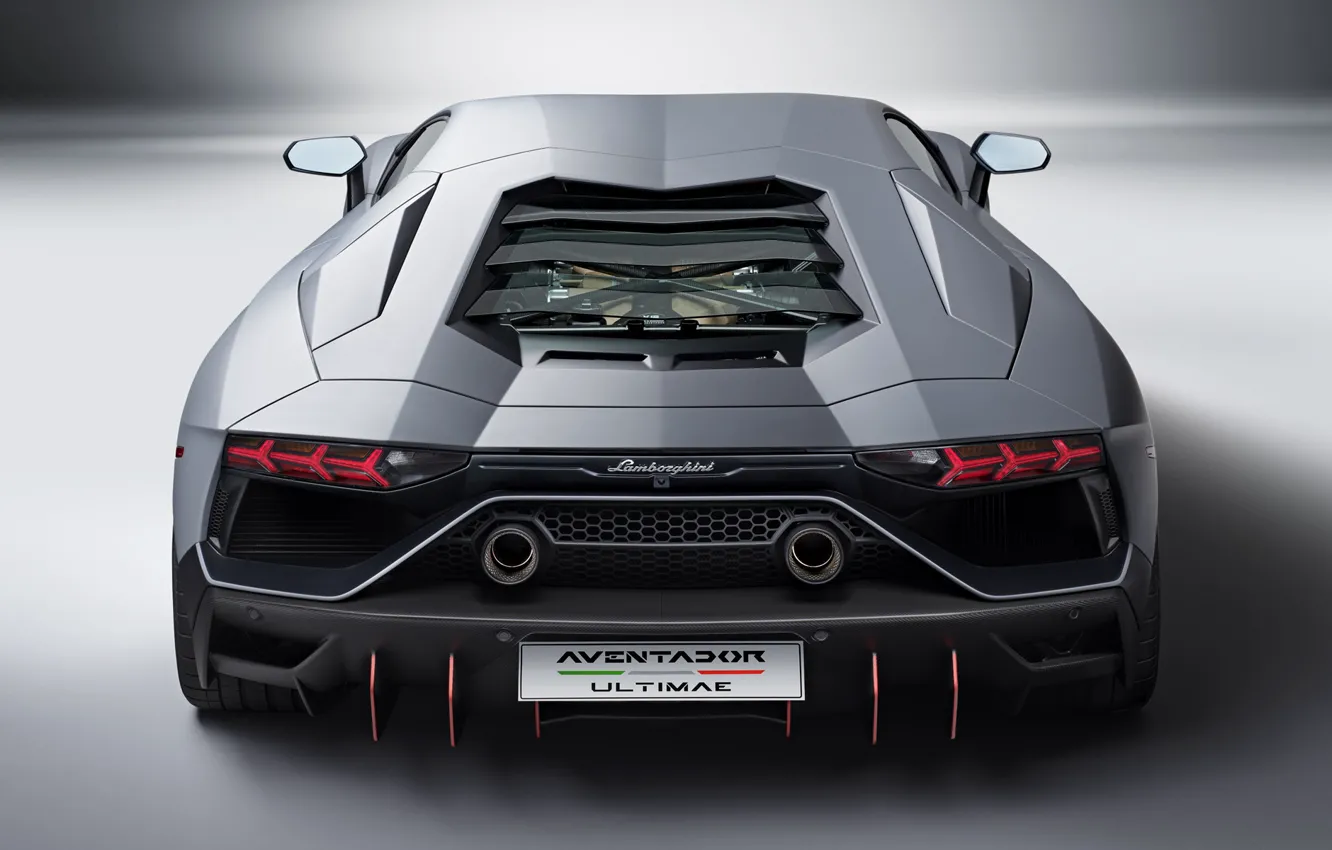 Photo wallpaper rear view, Lamborghini Aventador, LP 780-4, Ultimae