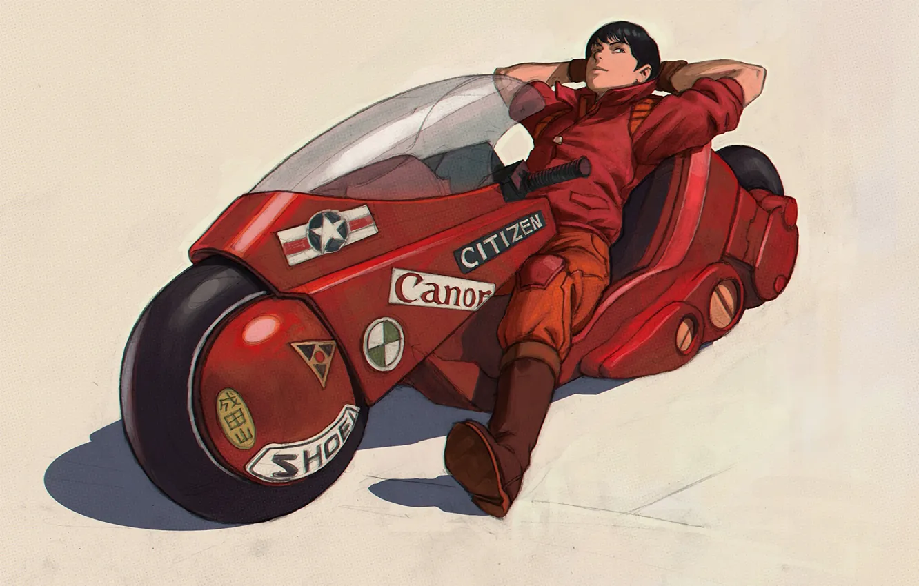 Photo wallpaper sport, motorcycle, guy