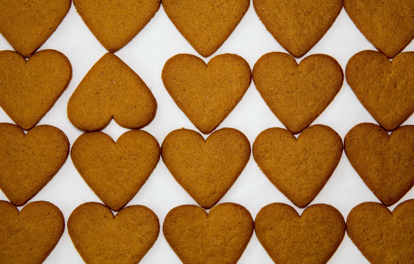 Photo wallpaper background, heart, cookies