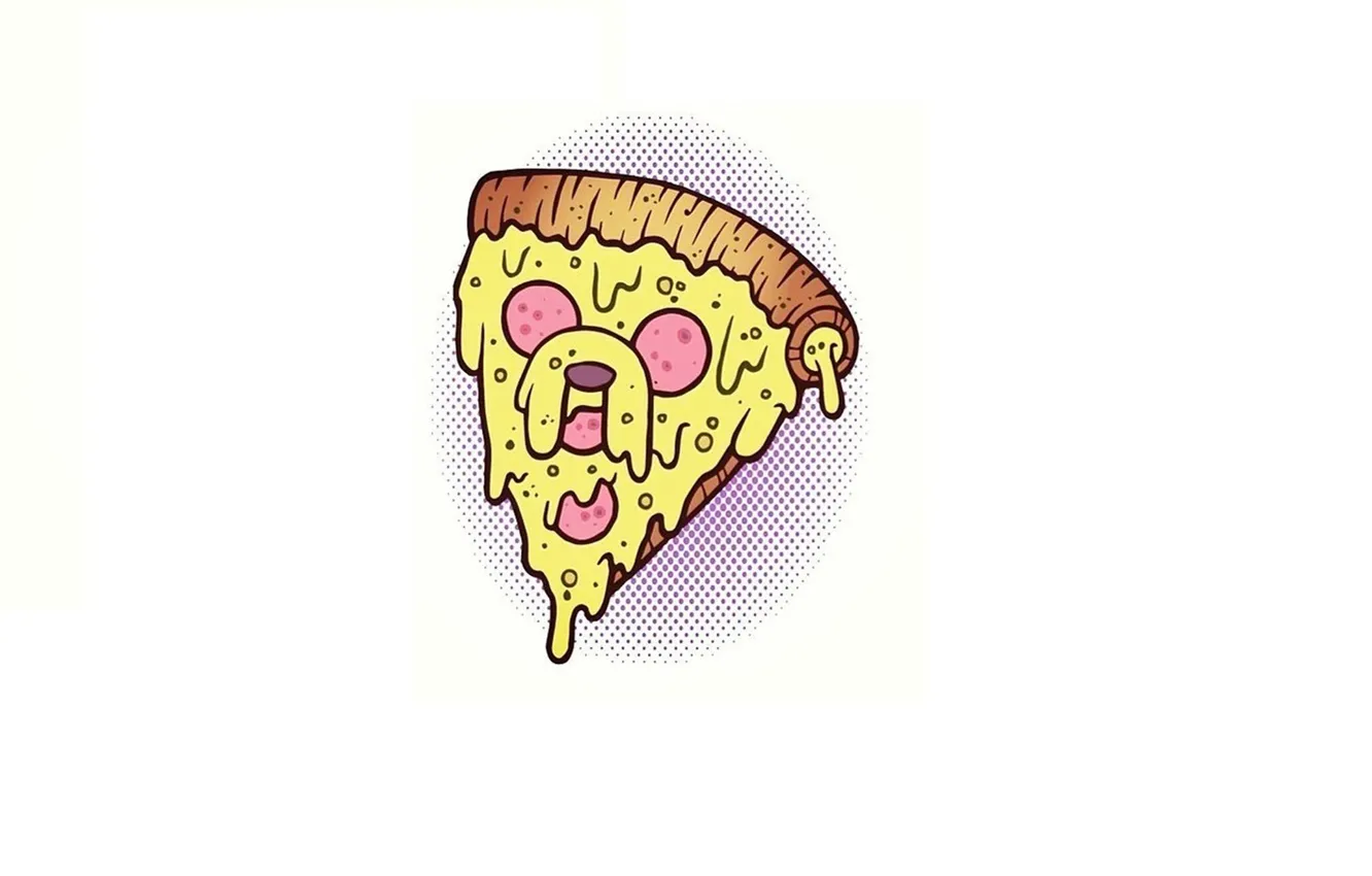 Photo wallpaper cartoon, Art, pizza, Jake, adventure time