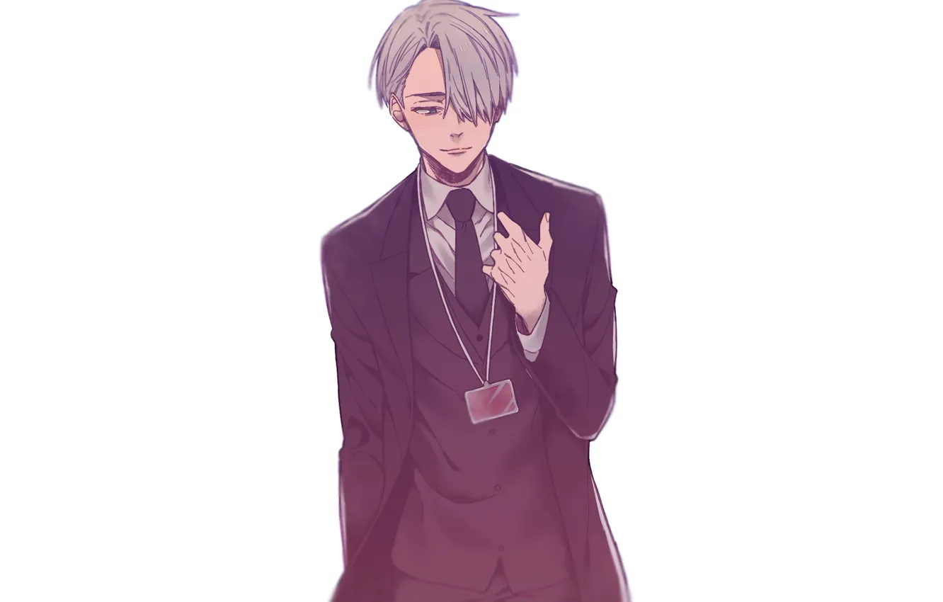 Photo wallpaper anime, art, Yuri on the ice, Viktor Nikiforov, Yuri On Ice