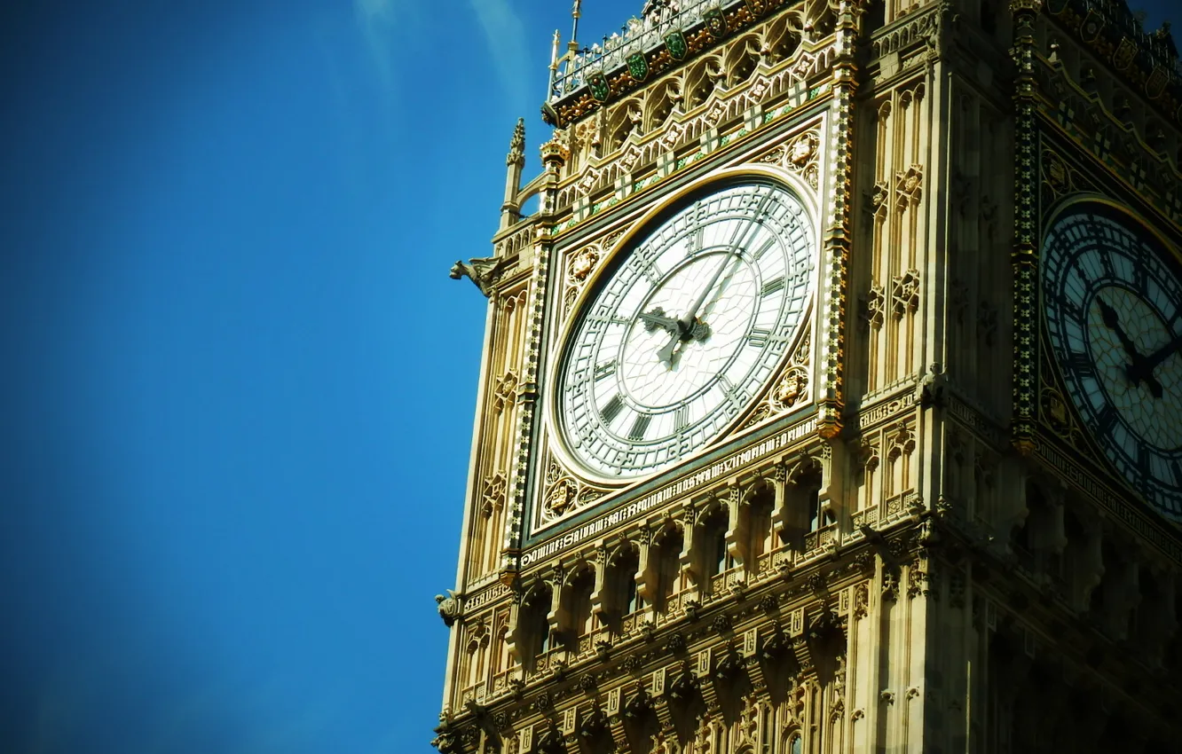 Photo wallpaper the sky, watch, London, Big Ben