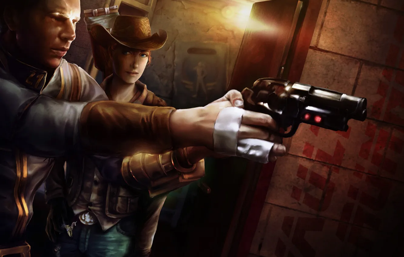 Photo wallpaper girl, guy, Fallout