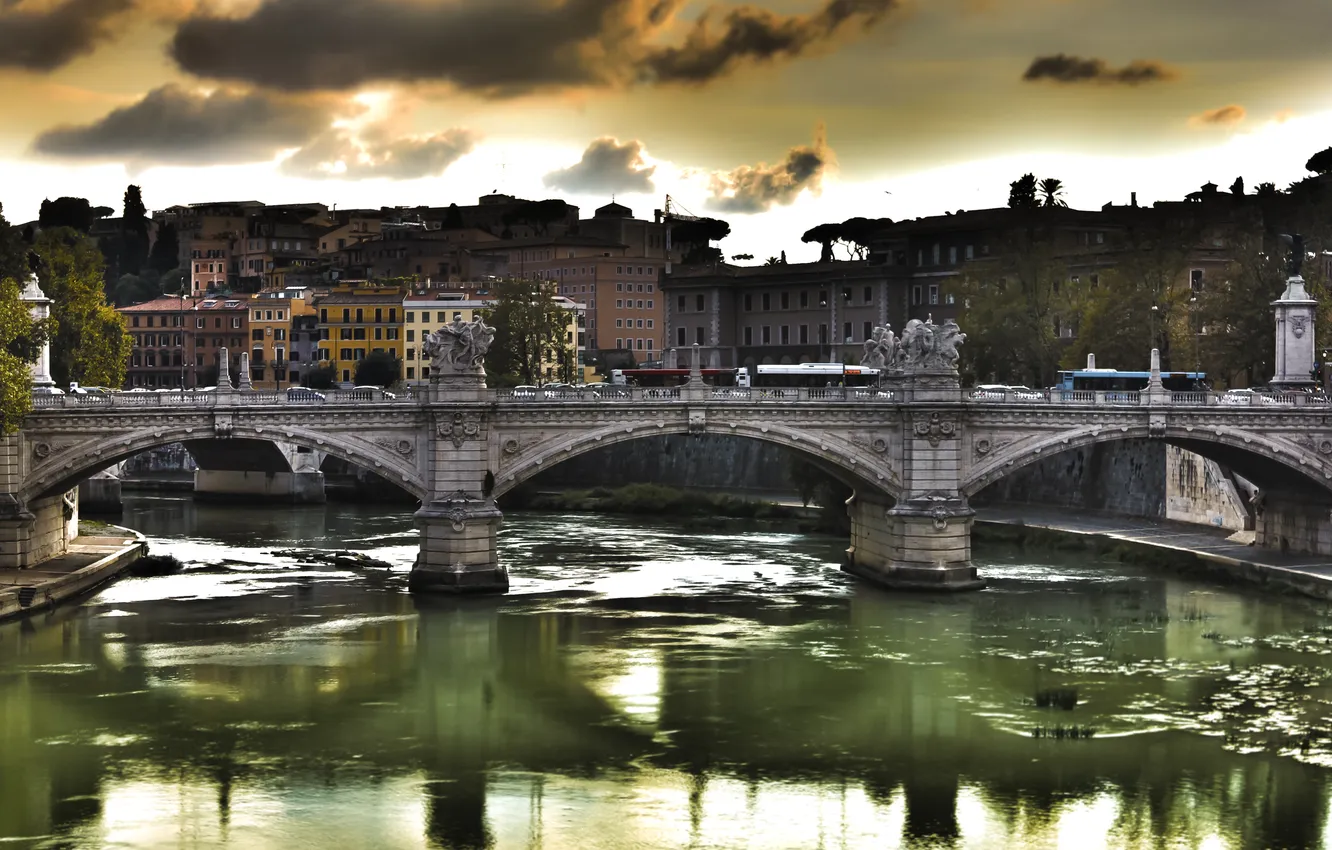 Photo wallpaper bridge, Rome, Ponte Vittorio