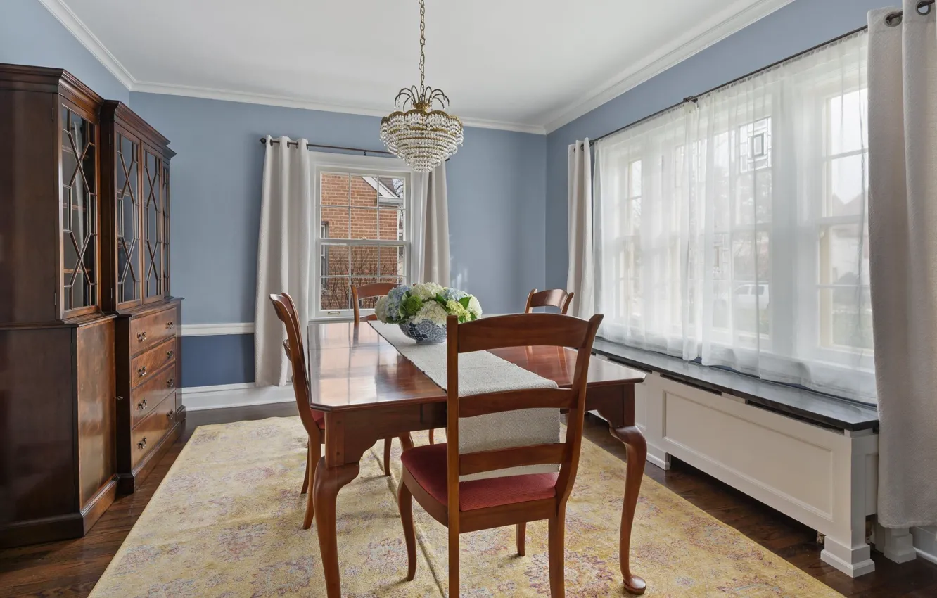 Photo wallpaper design, style, room, interior, UK, Great Britain, dining room, Exmoor