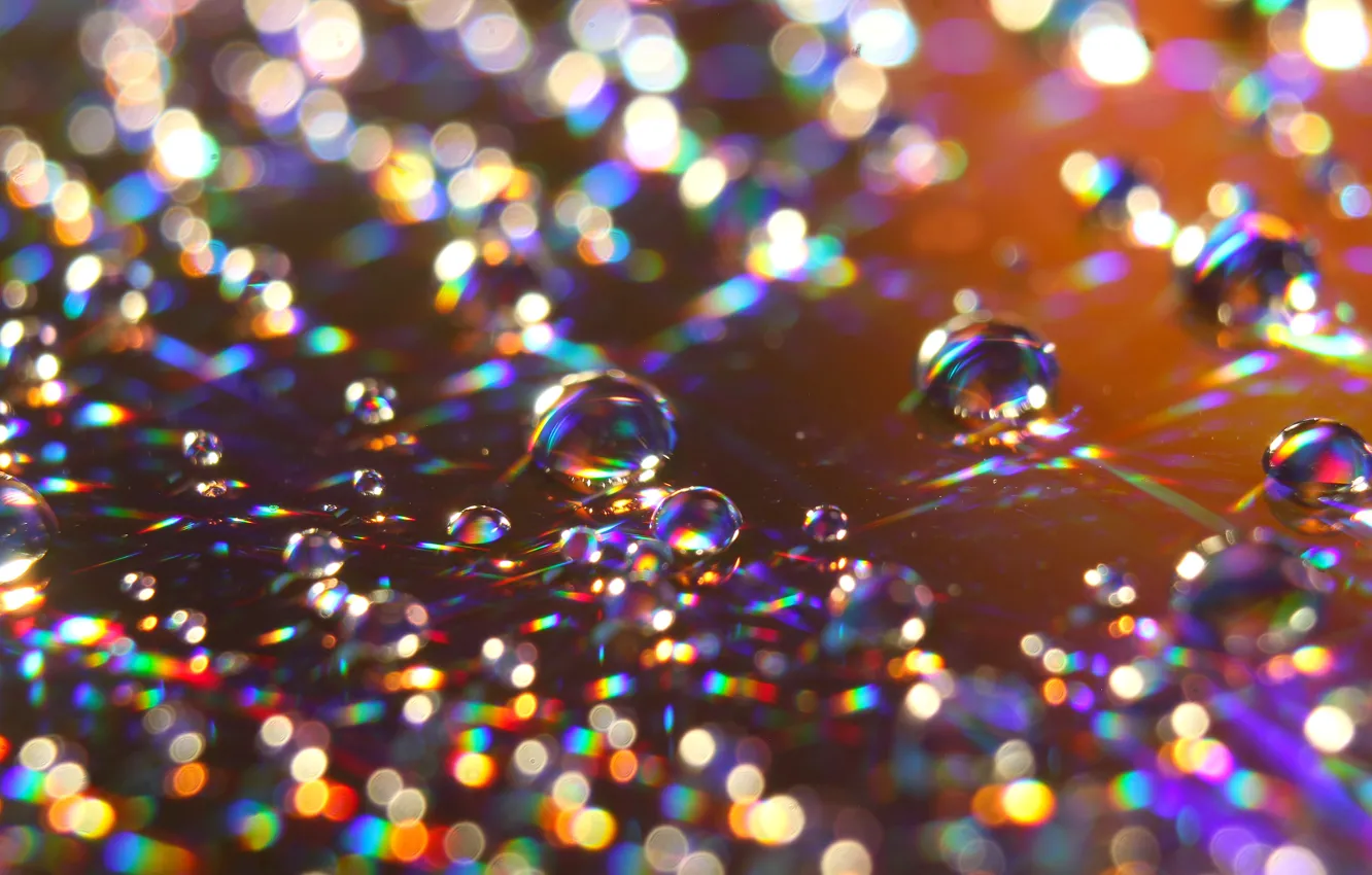 Photo wallpaper water, color, drops