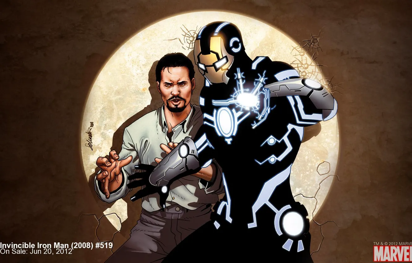Photo wallpaper Iron man, Iron Man, Marvel, comic, comics, Tony Stark, Tony Stark