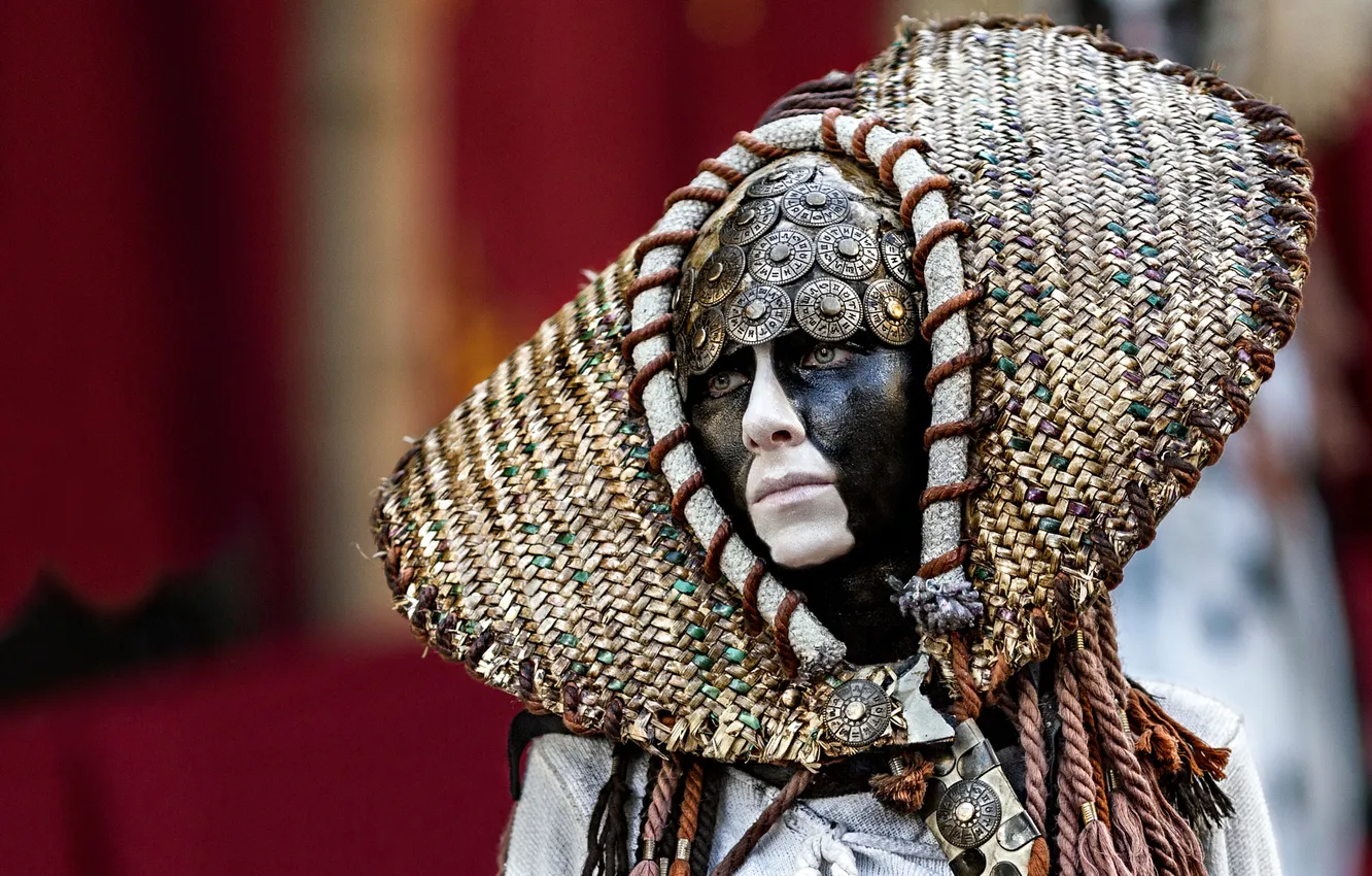 Photo wallpaper look, girl, style, portrait, makeup, costume, outfit, image