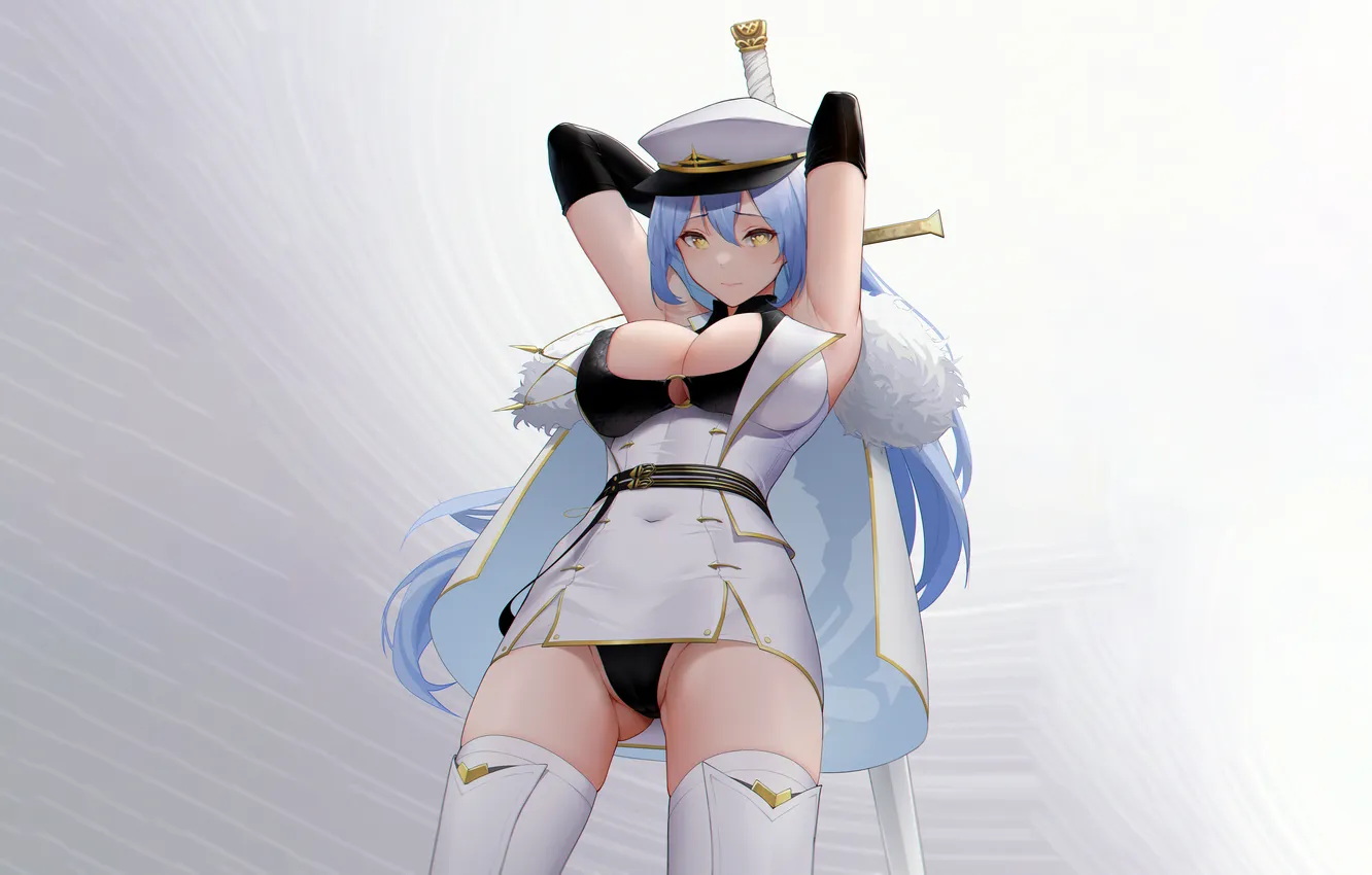 Photo wallpaper girl, sword, sexy, lingerie, Cameltoe, bra, cleavage, panties