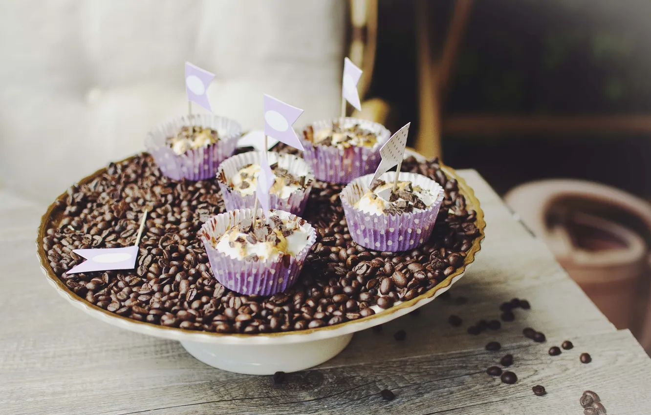 Photo wallpaper dessert, cupcakes, cupcakes