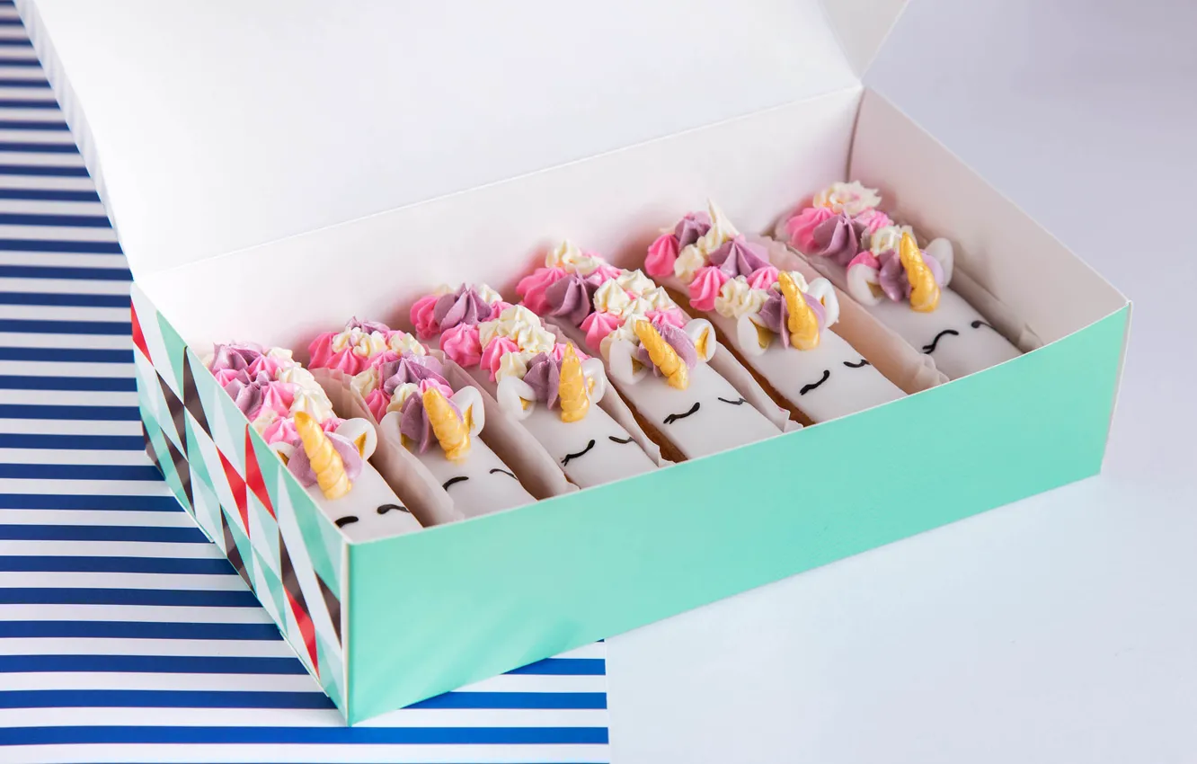 Photo wallpaper cake, cream, dessert, sweet, eclairs