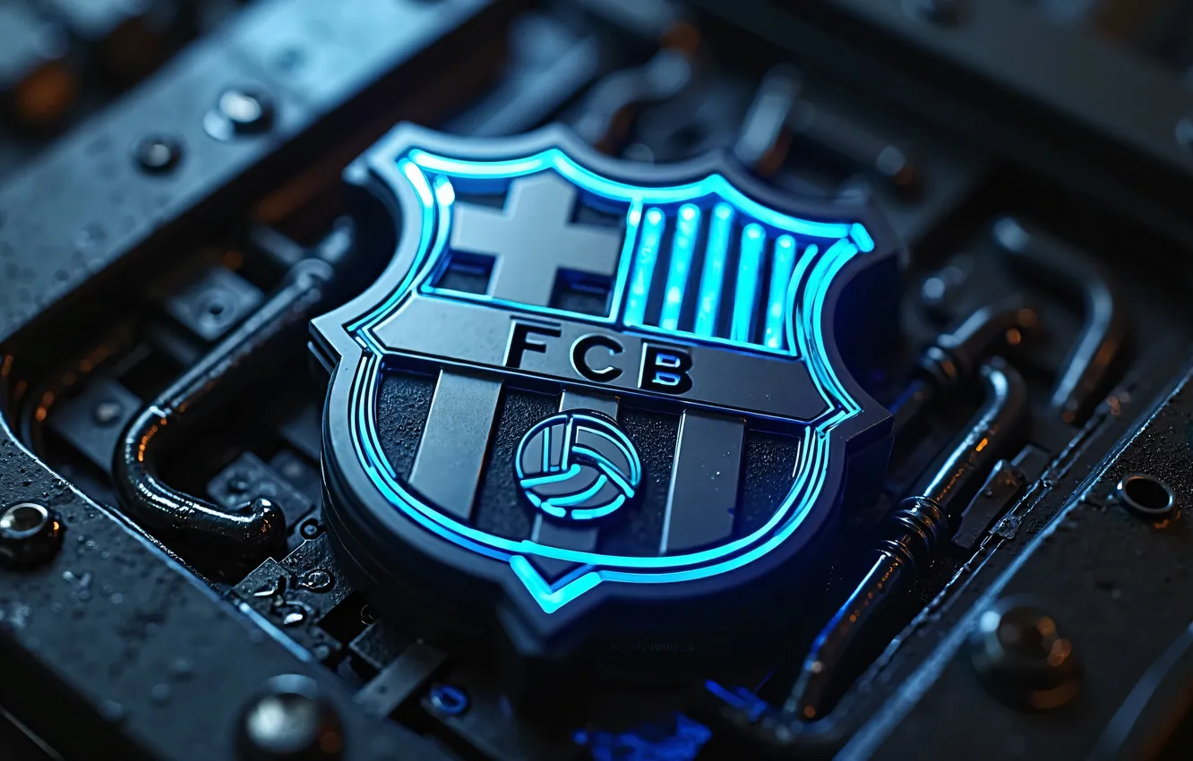 Photo wallpaper logo, club, football, FCB, FC Barcelona, Emblem, crest