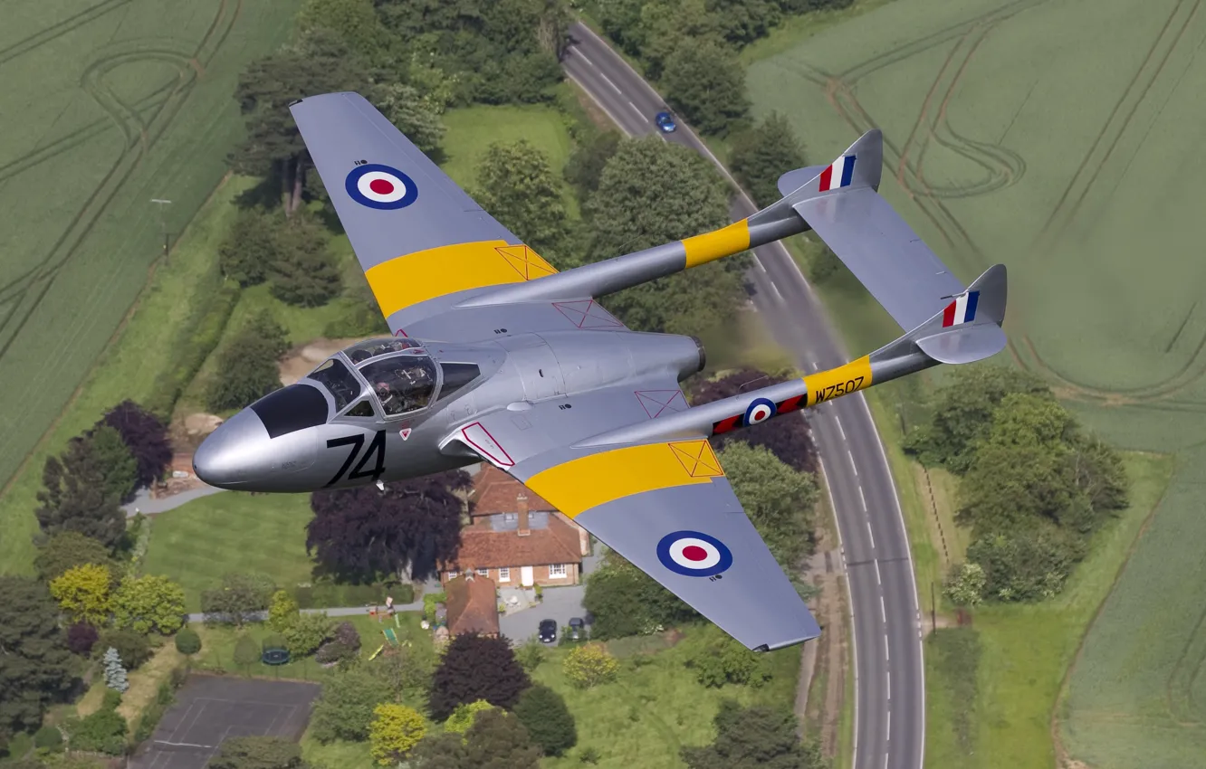 Dh Vampire Raaf Wallpaper Fighter, Vampire, RAF, De Havilland Vampire, Combat training ...