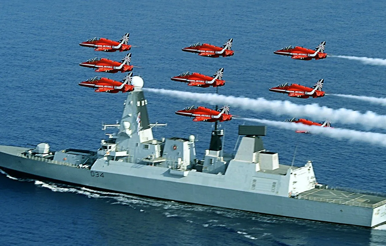 Photo wallpaper England, group, diamond, destroyer, flight