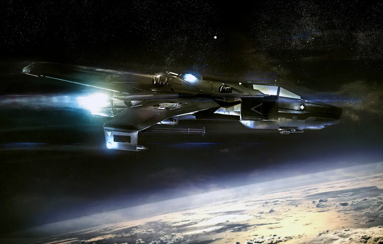 Photo wallpaper Star Citizen, space ship, Anvil Hornet F7C