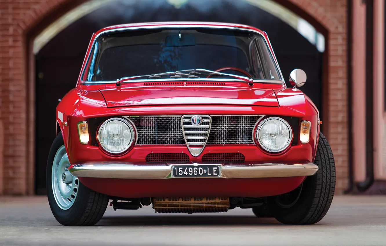 Photo wallpaper Alfa Romeo, red, classic, 1965, GTA, Alfa Romeo, Giulia, Alfa Romeo Giulia GTA