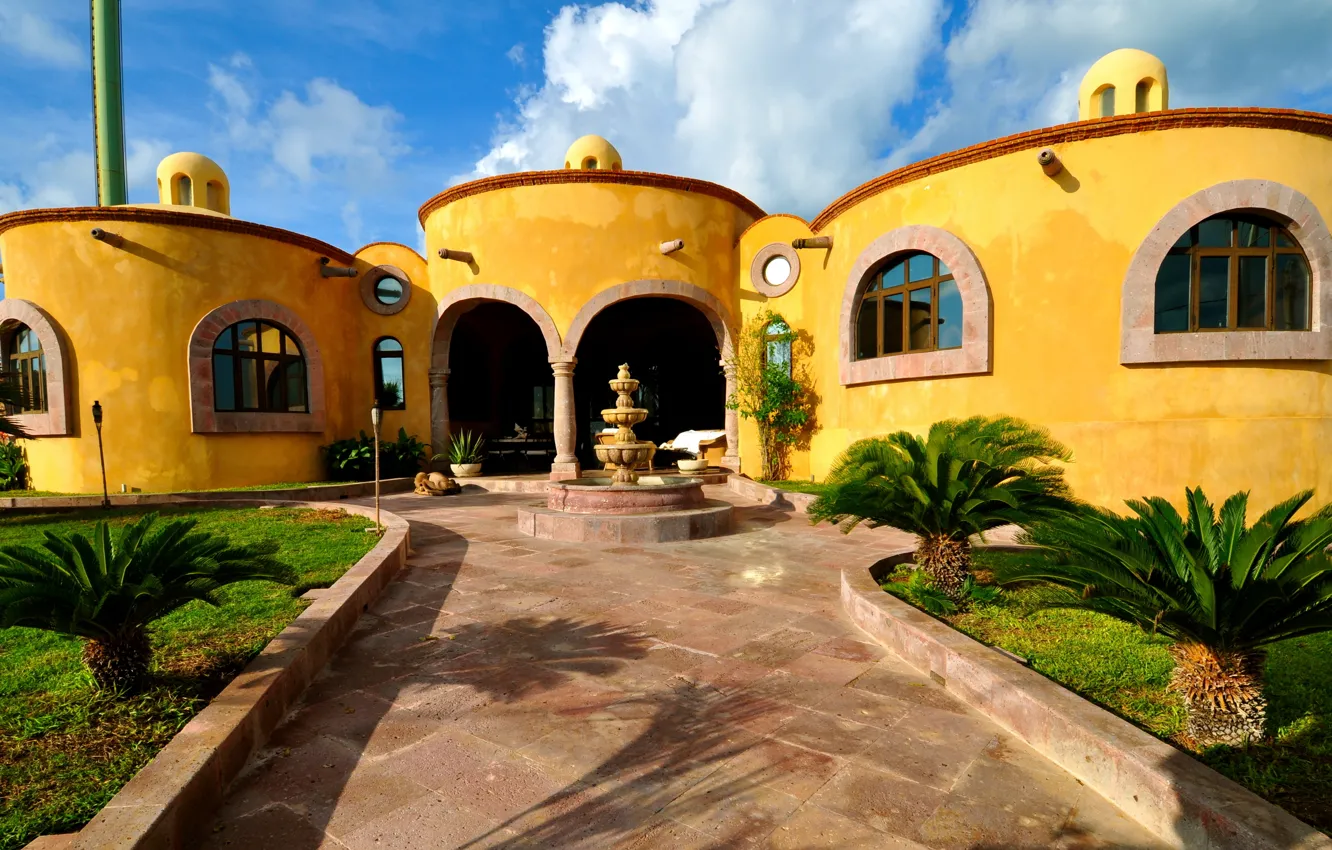 Photo wallpaper design, style, Villa, home, architecture, Riviera Maya, exterior, Island Women