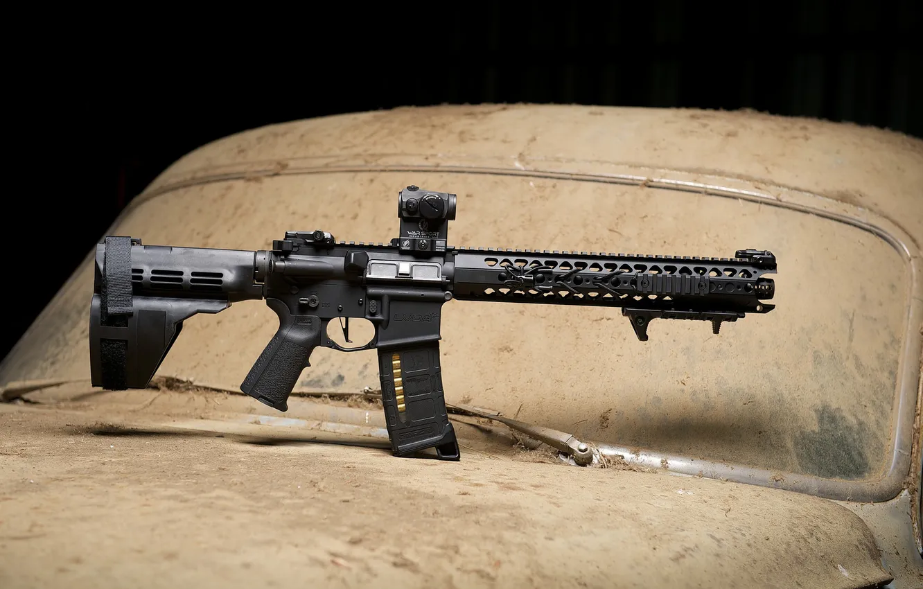 Photo wallpaper weapons, carabiner, assault rifle