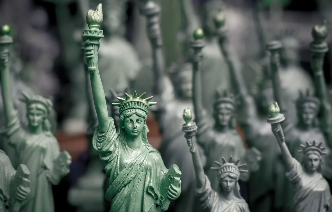 Photo wallpaper freedom, background, figurine