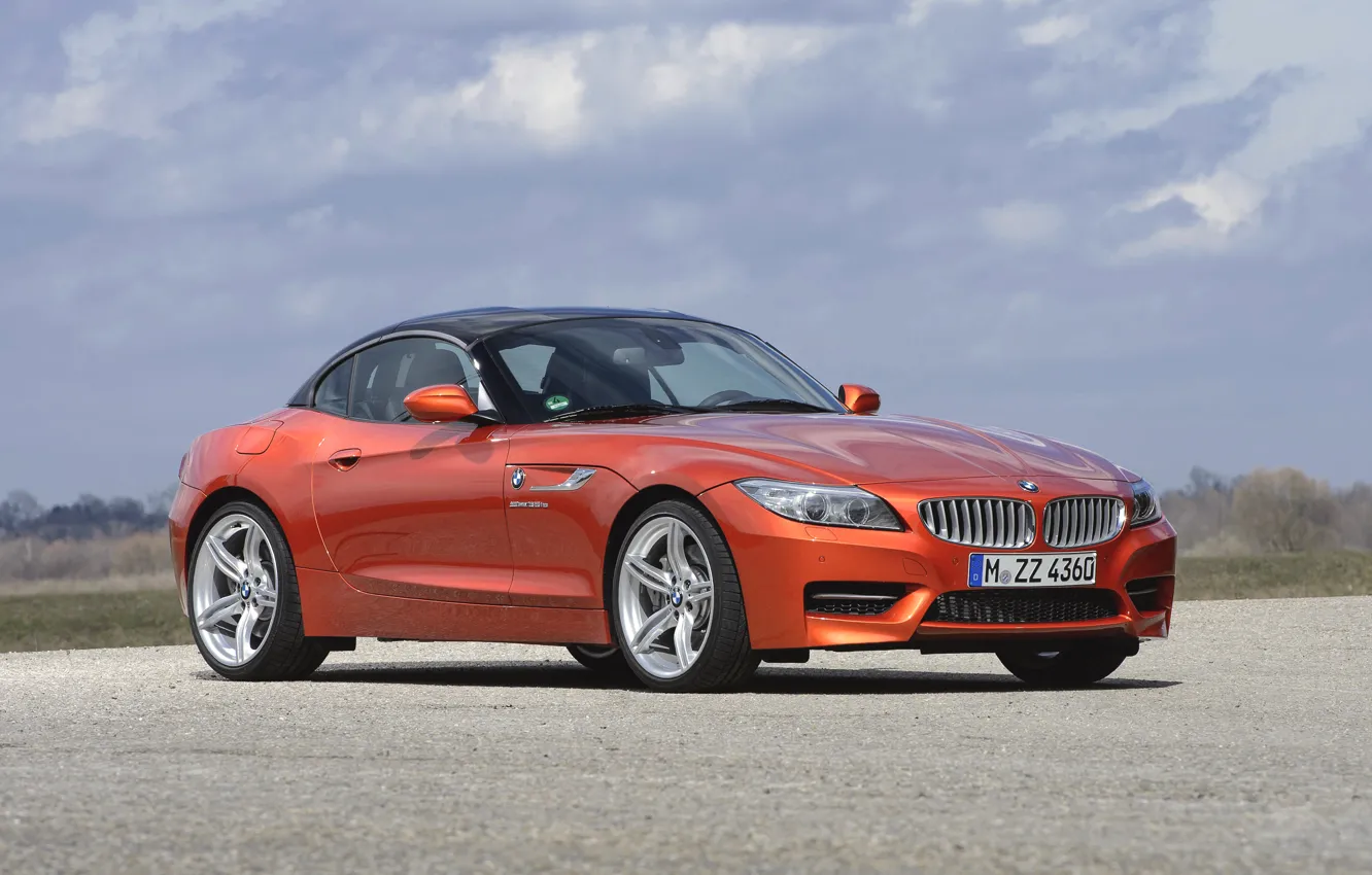 Photo wallpaper Roadster, Auto, BMW, Convertible, BMW, Orange, Day, Coupe