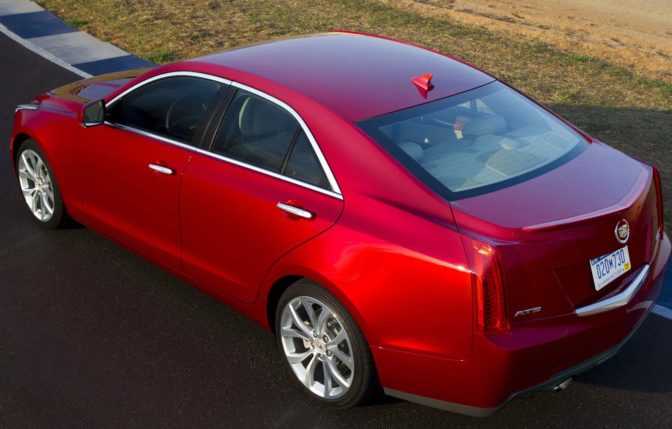 Photo wallpaper road, Cadillac, sedan, ATS