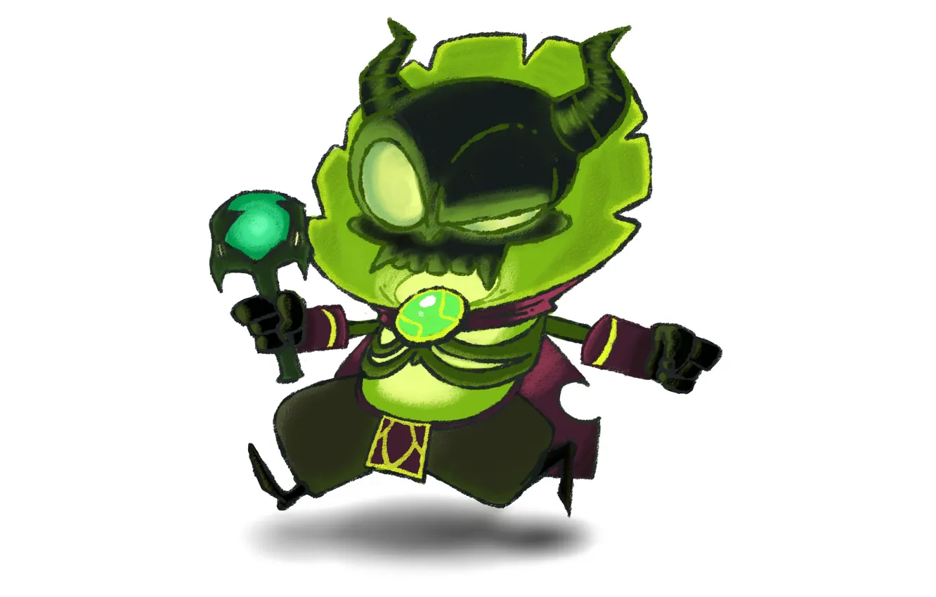 Photo wallpaper art, chibi, Dota 2, Pugna