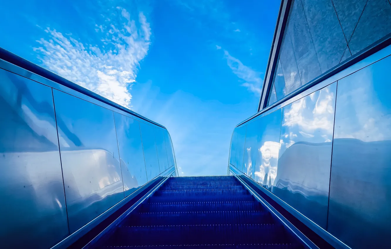 Photo wallpaper love, sky, clouds, Christian, God, stairs, Jesus, Way to heaven