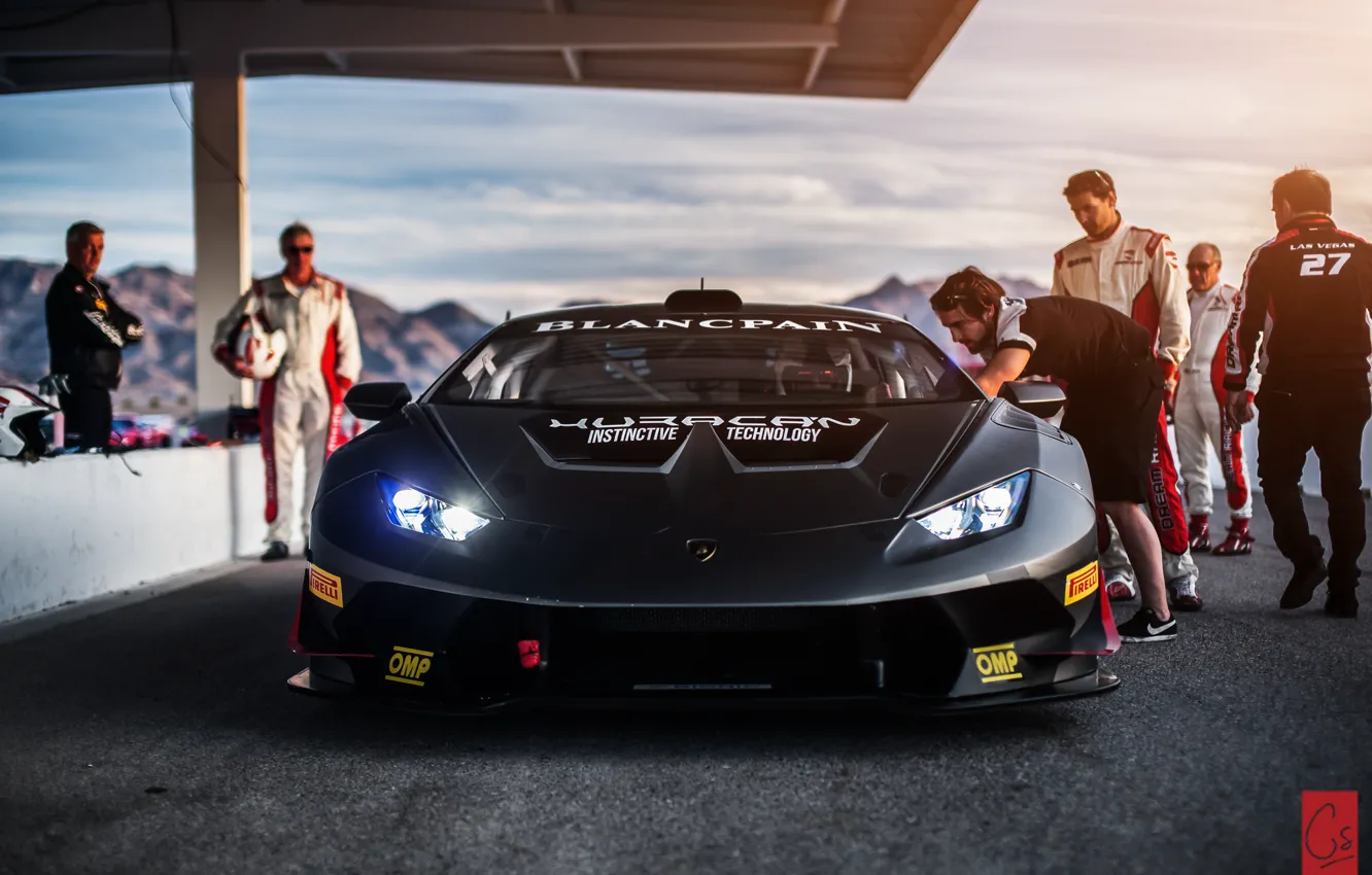 Photo wallpaper people, Lamborghini, Las Vegas, track, Super Trophy, Huracan, LP-620-2