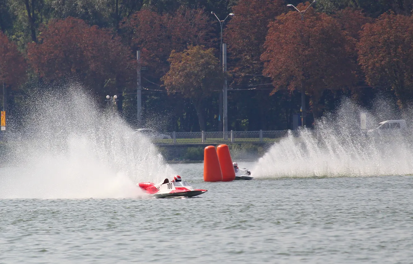 Photo wallpaper race, boat, speed